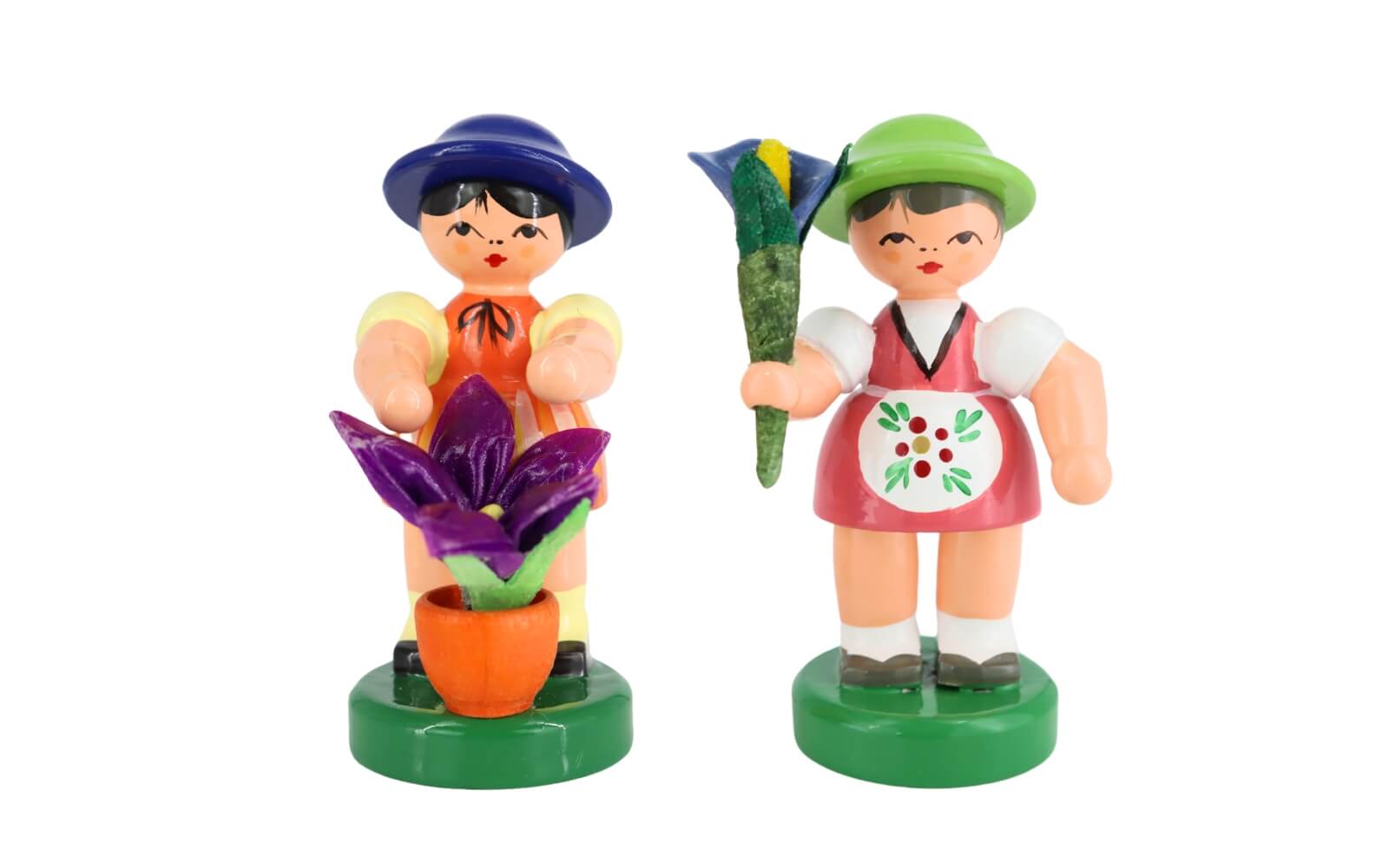 Miniaturen Blumenmädchen, 5 Stück handbemalt von Figurenland Uhlig GmbH_3