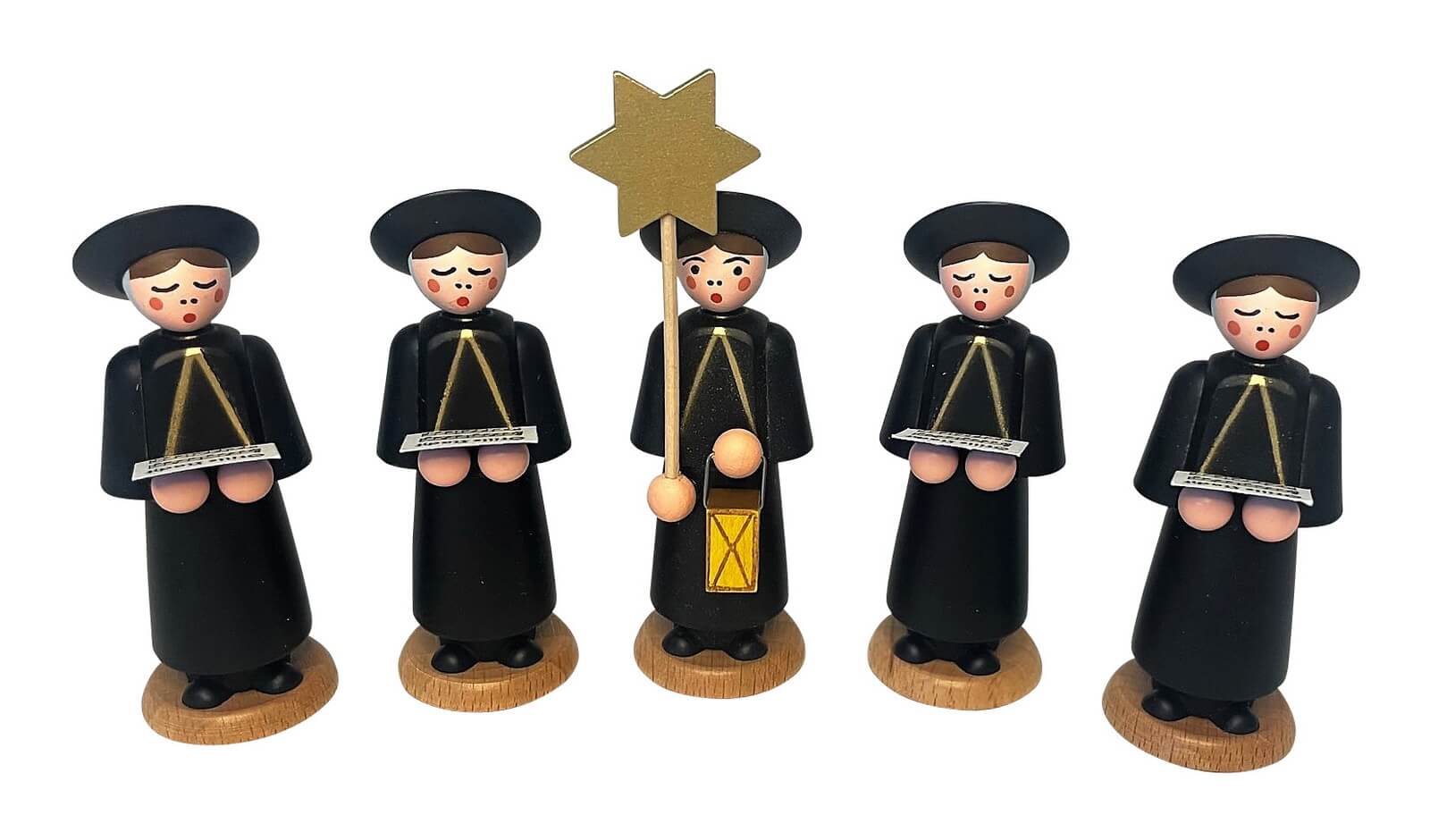 Miniaturen Kurrendefiguren, 5-teilig, schwarz von SEIFFEN.COM_1