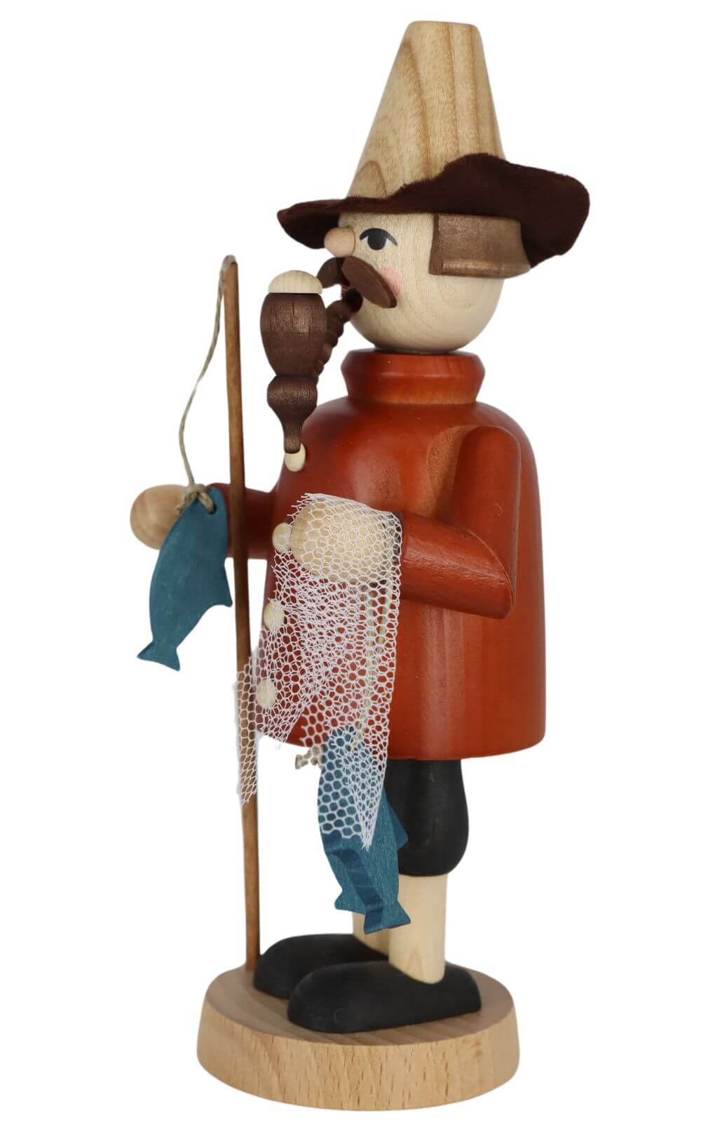 Räuchermännchen Fischer, 16 cm, farbig von Richard Glässer_3