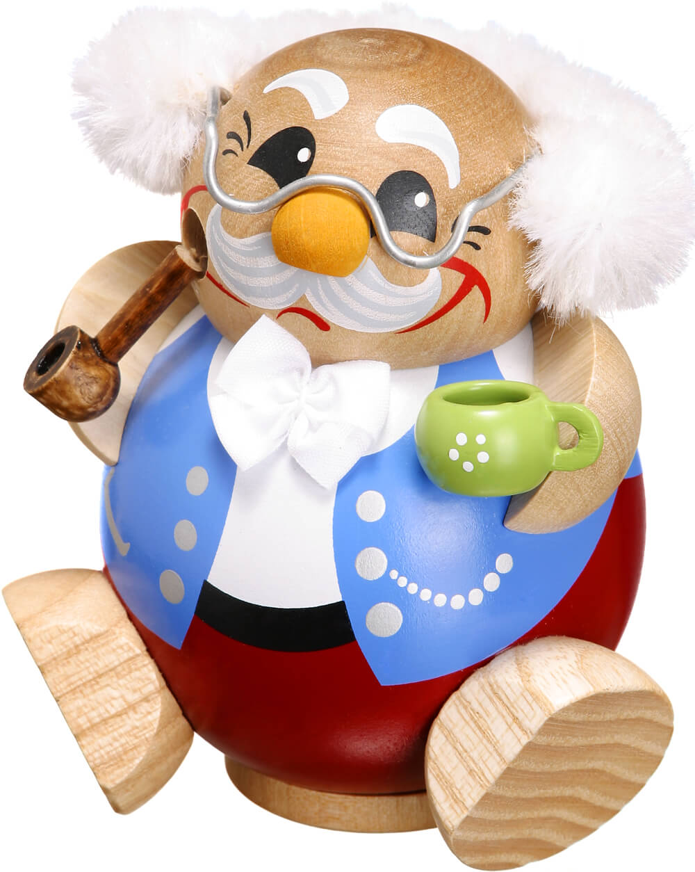 Räuchermännchen - Kugelräuchermännchen Pensionär von Seiffener Volkskunst eG