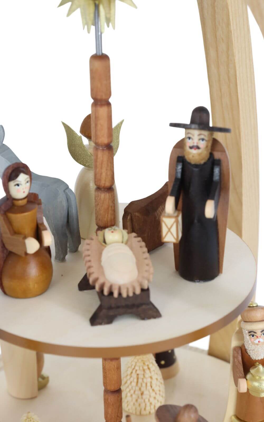 Teelichtweihnachtspyramide mit Krippe, 2 - stöckig von Knuth Neuber_2