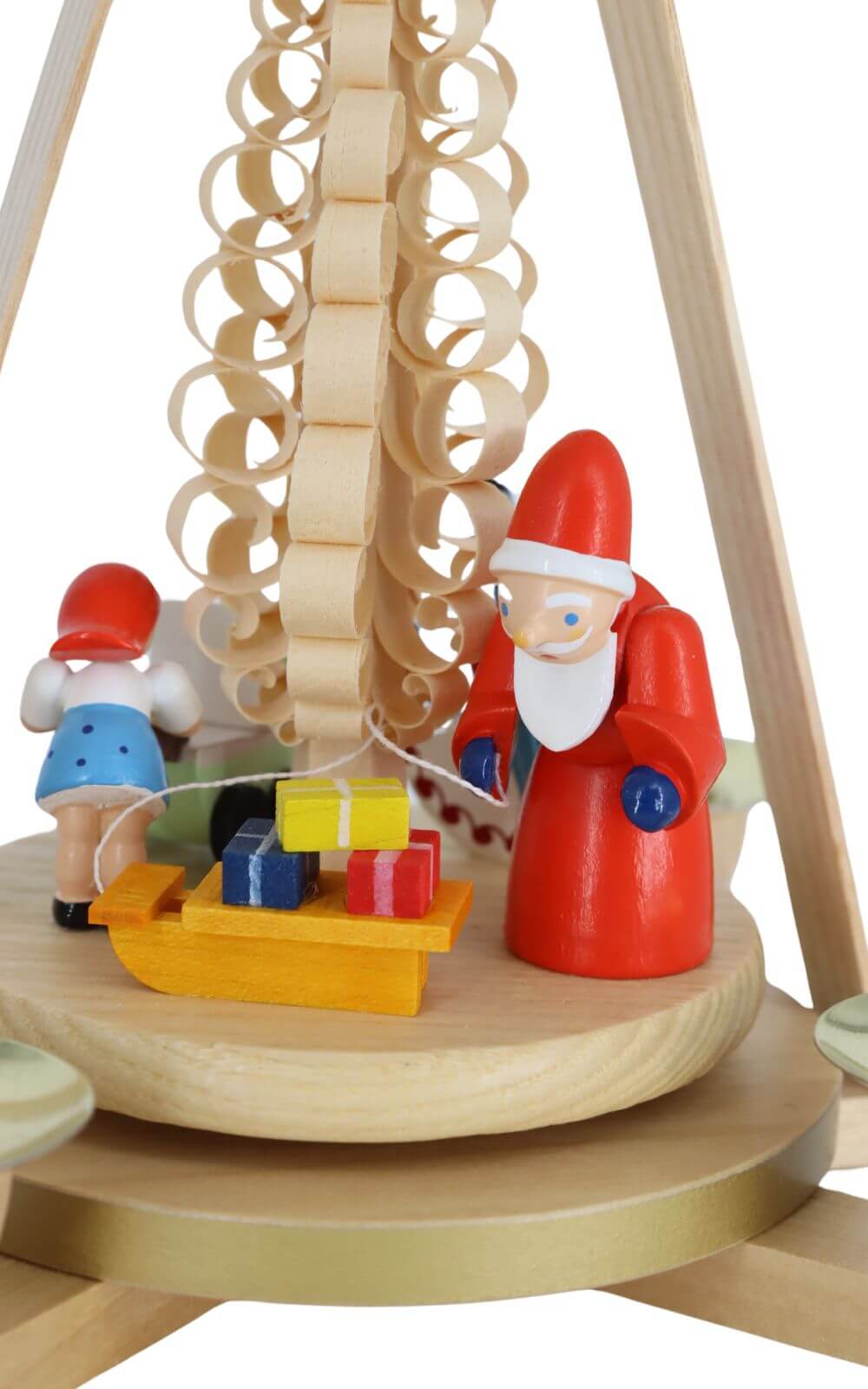Weihnachtspyramide mit Bescherung, natur, 28 cm von Richard Glässer_2