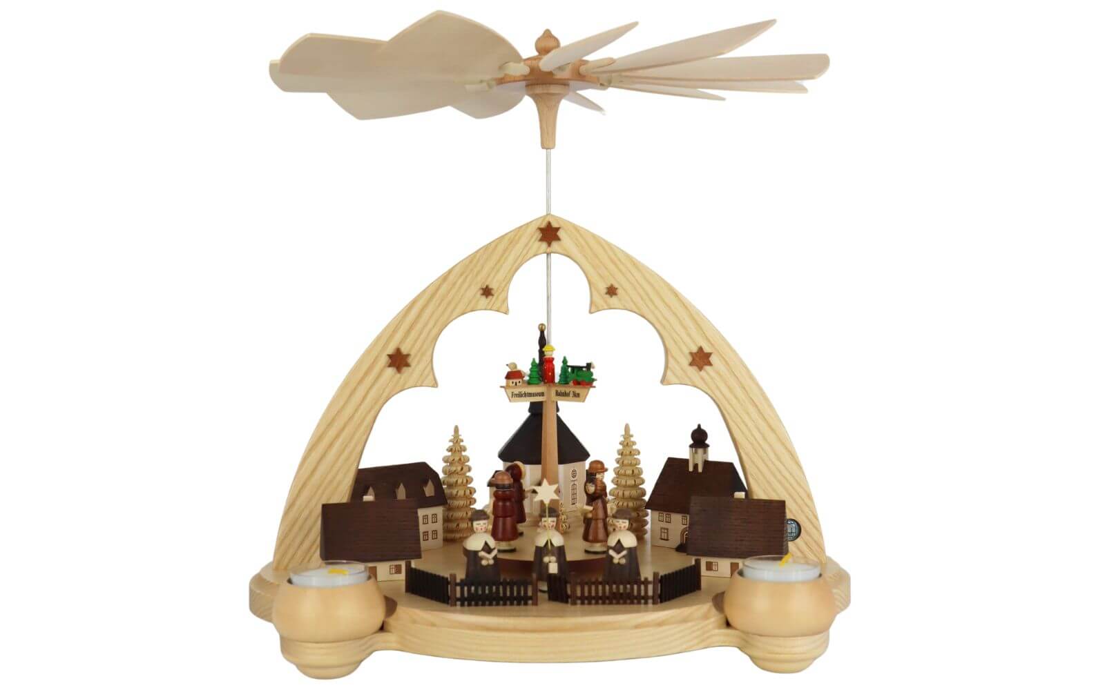 Weihnachtspyramide mit Seiffener Dorf, 36 cm von Müller Kleinkunst_8