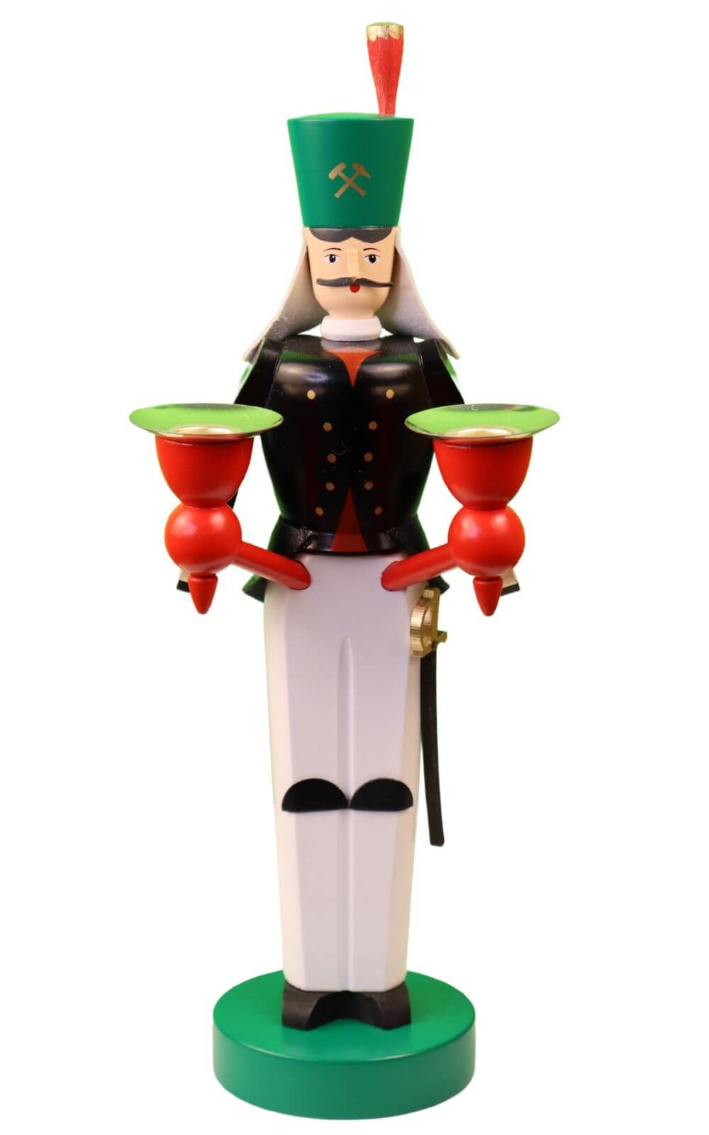 Bergmann, 26 cm, farbig für Wachskerzen von Richard Glässer