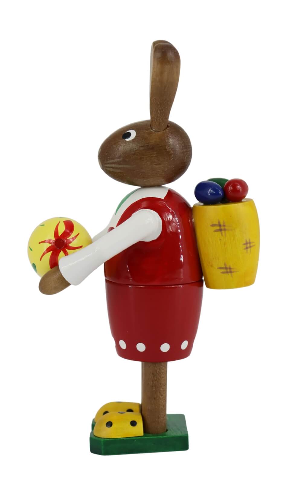 Osterhasenfrau mit Korb und großem Osterei, 15 cm von Figurenland Uhlig GmbH_3