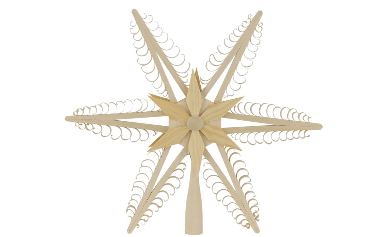 Christbaumspitze Holzstern, 32 cm von Martina Rudolph