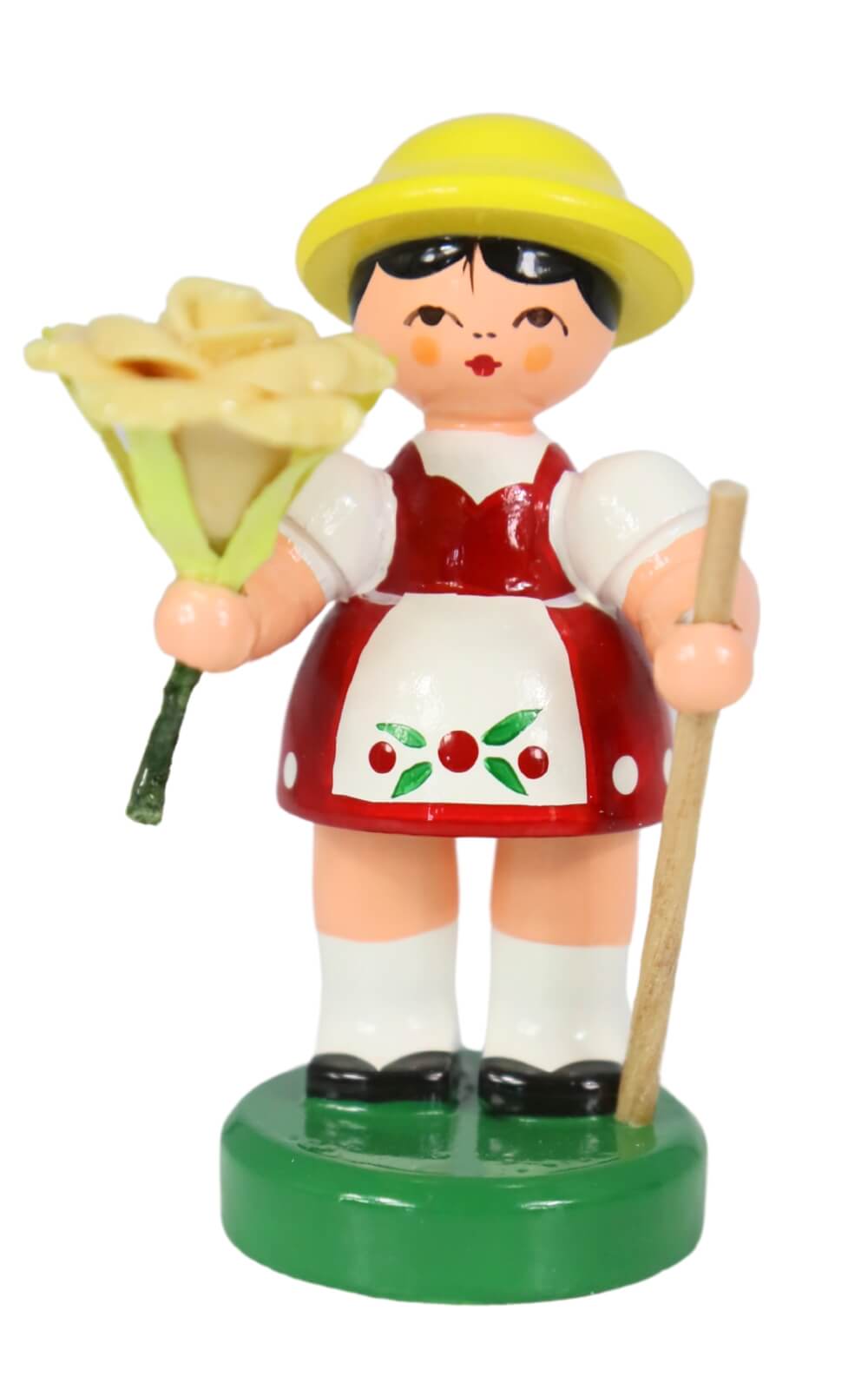 Miniatur Blumenmädchen, rot/gelb von Figurenland Uhlig GmbH_1