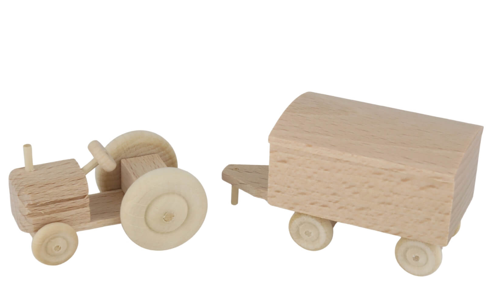 Traktor mit Anhänger Koffer, natur von Robbi Weber_3