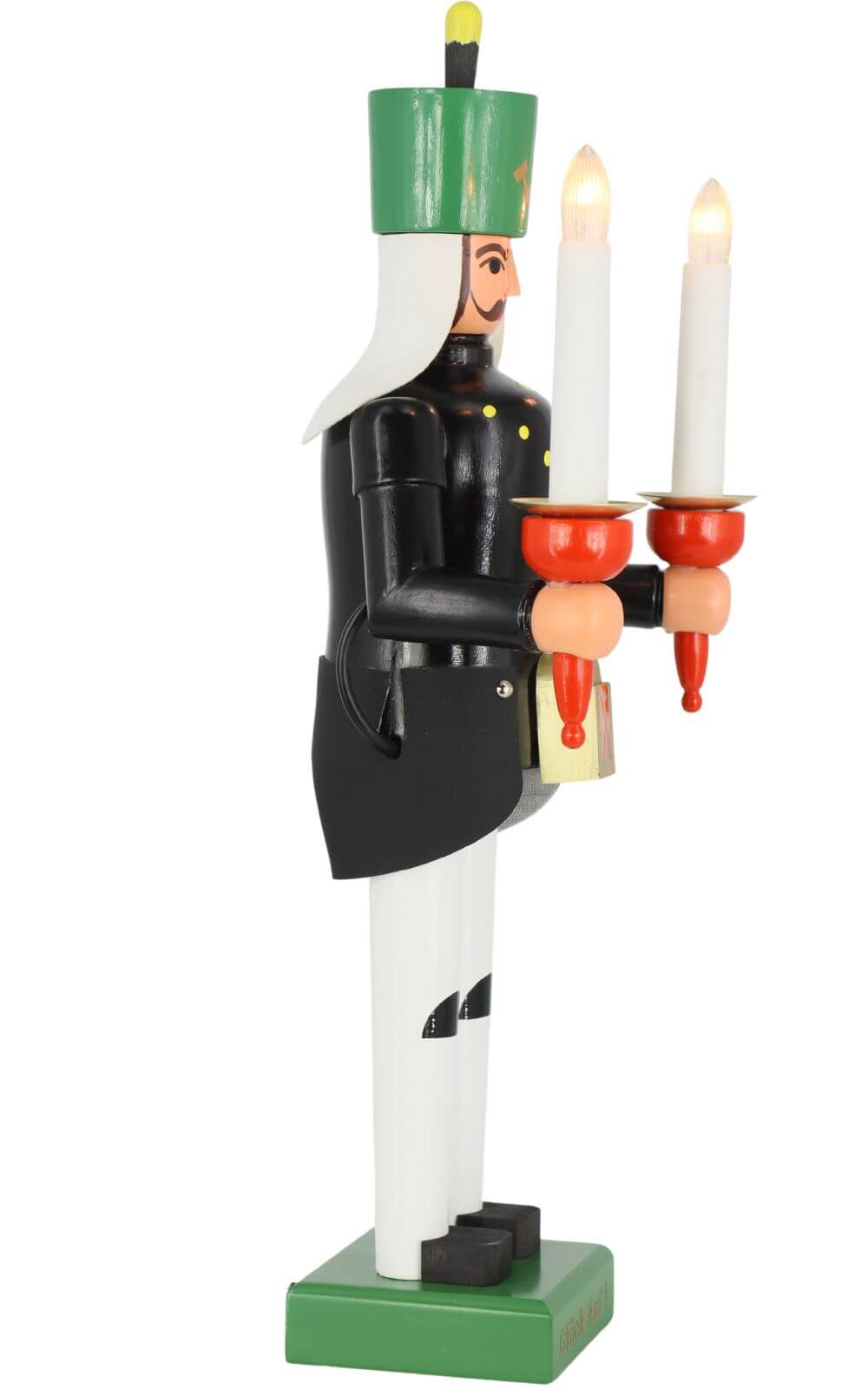 Bergmann mit Bauchlampe, 38 cm, farbig, elektrisch beleuchtet von SEIFFEN.COM_4