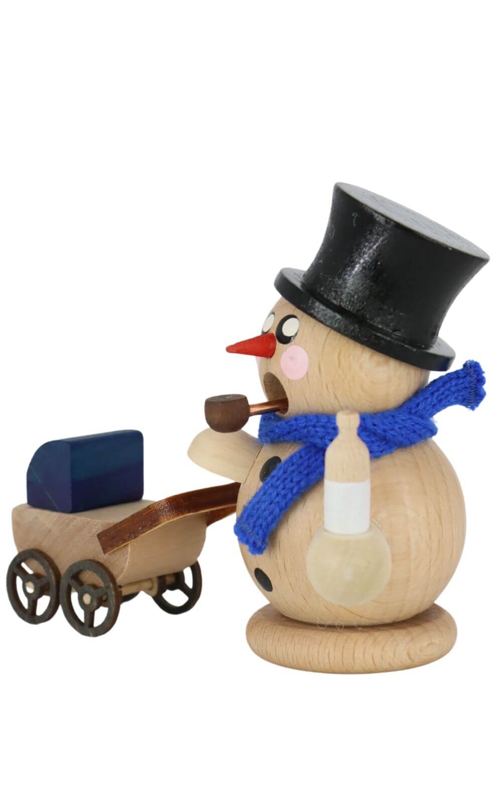 Räuchermann Schneemann stolzer Papa, natur von Gerd Hofmann_4