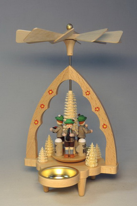Weihnachtspyramide mit Bayerntrio, 20 cm von Richard Glässer-Bild2