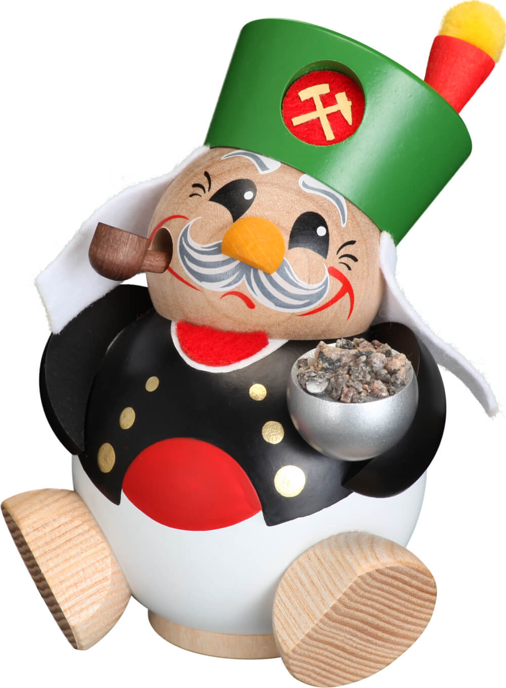 Räuchermännchen - Kugelräuchermann Bergmann von Seiffener Volkskunst eG