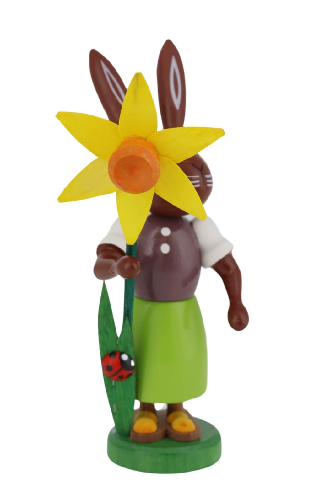 Osterhase - Häsin mit Narzisse, 9 cm von Thomas Preißler_1