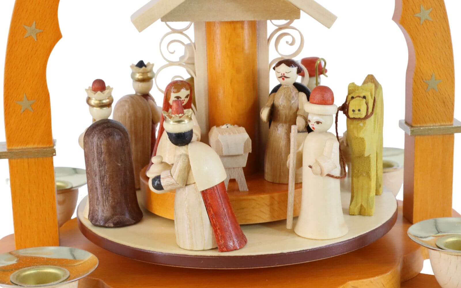 Weihnachtspyramide Christi Geburt, natur, 27 cm von Richard Glässer_3