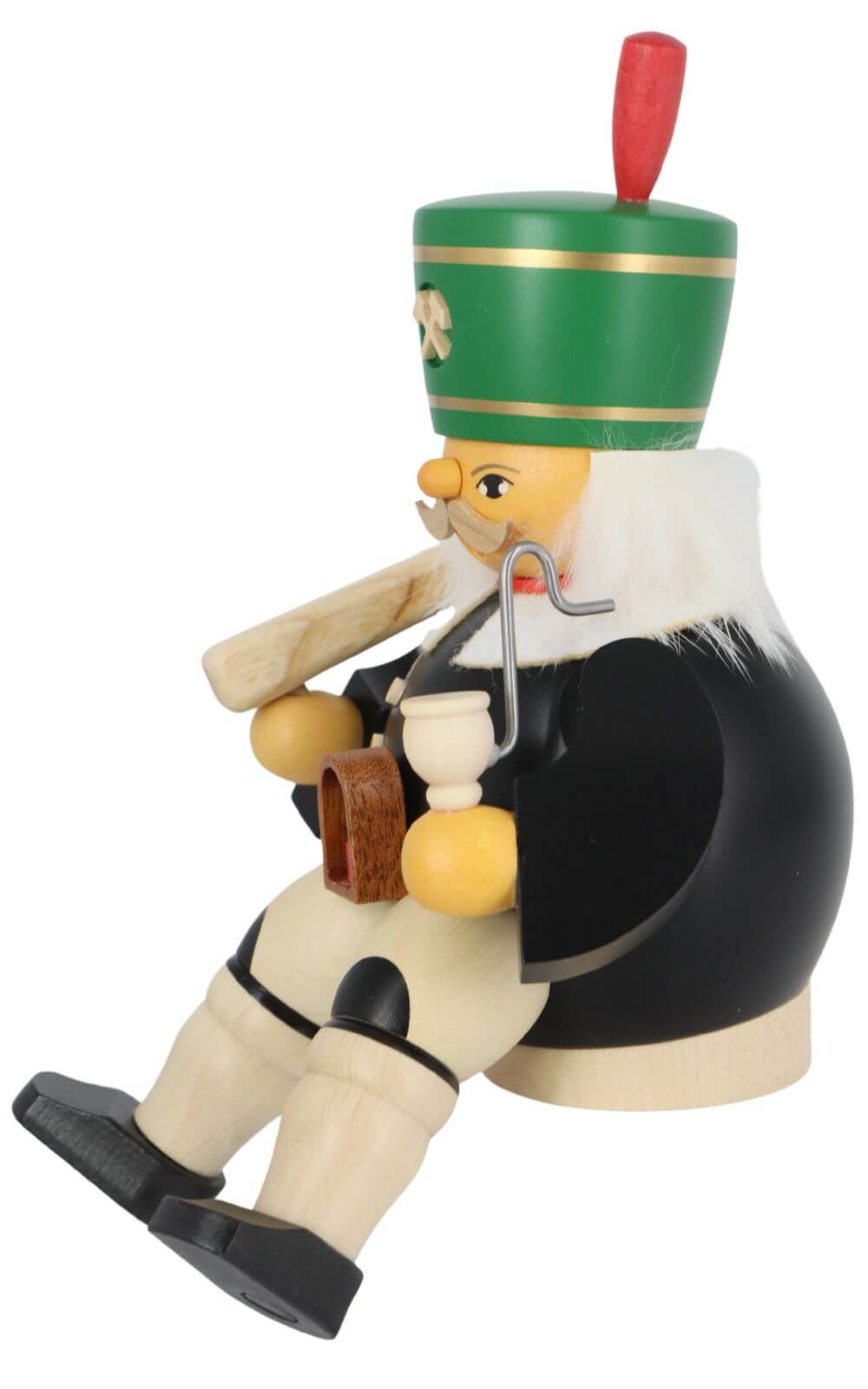 Räuchermännchen Bergmann Hauer sitzend, 14 cm von Müller Kleinkunst_2