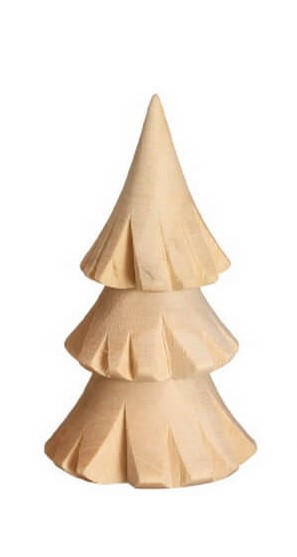 Baum, geschnitzt, natur, 6 cm von Romy Thiel