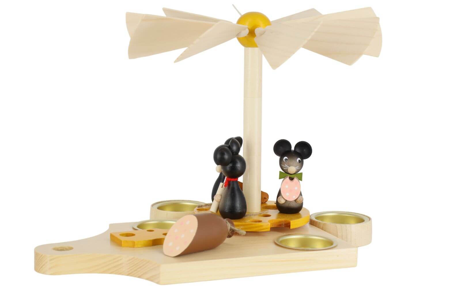 Teelichtpyramide mit Mäusekindern, 17 cm von Volker Zenker_1