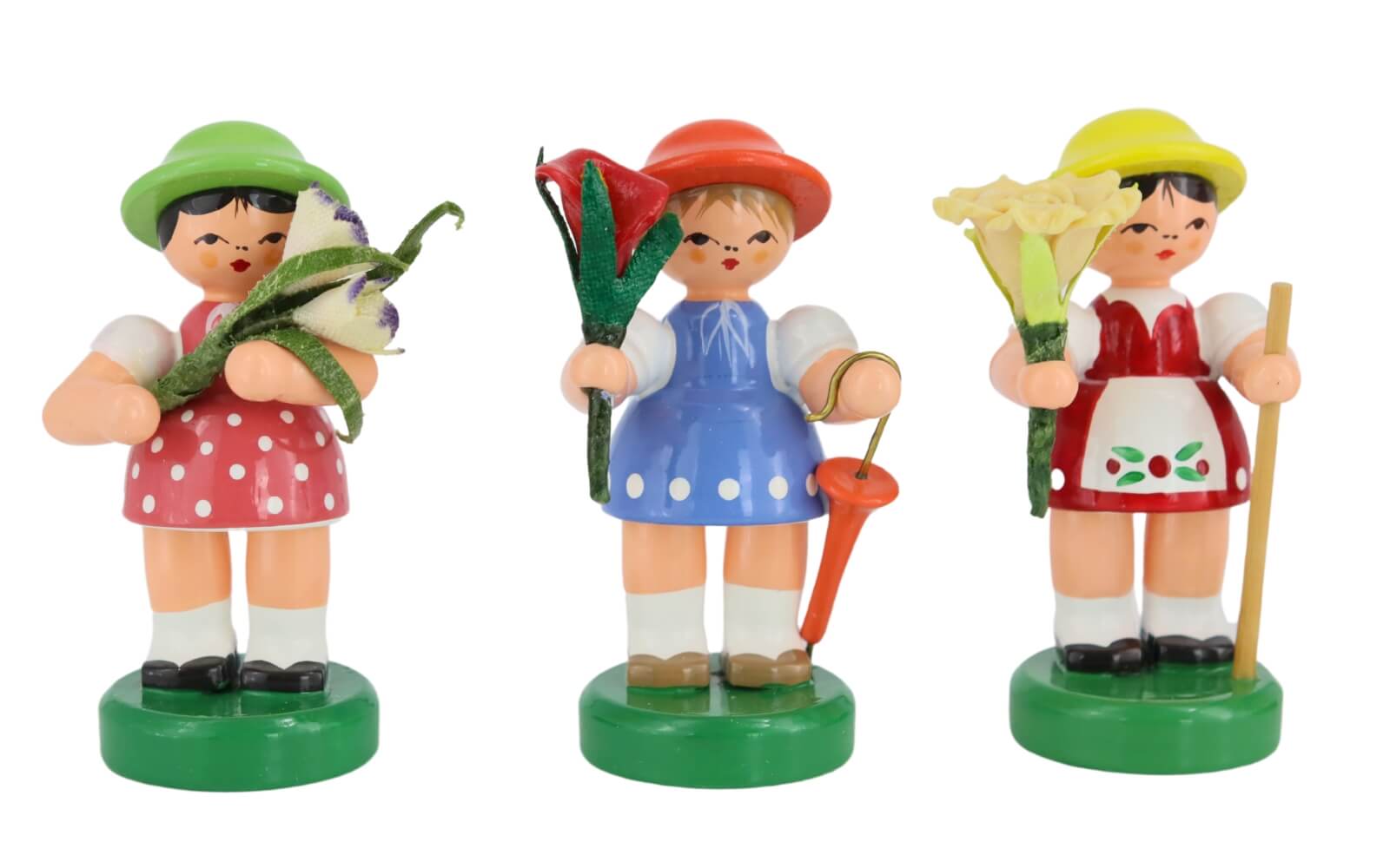 Miniaturen Blumenmädchen, 5 Stück, handbemalt von Figurenland Uhlig GmbH_2