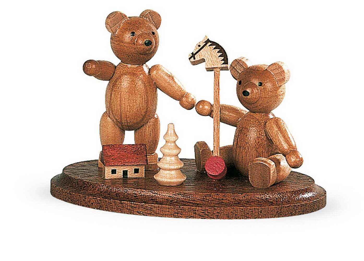 Miniatur Teddy - Bärenkinder spielend, 5 cm von Müller Kleinkunst