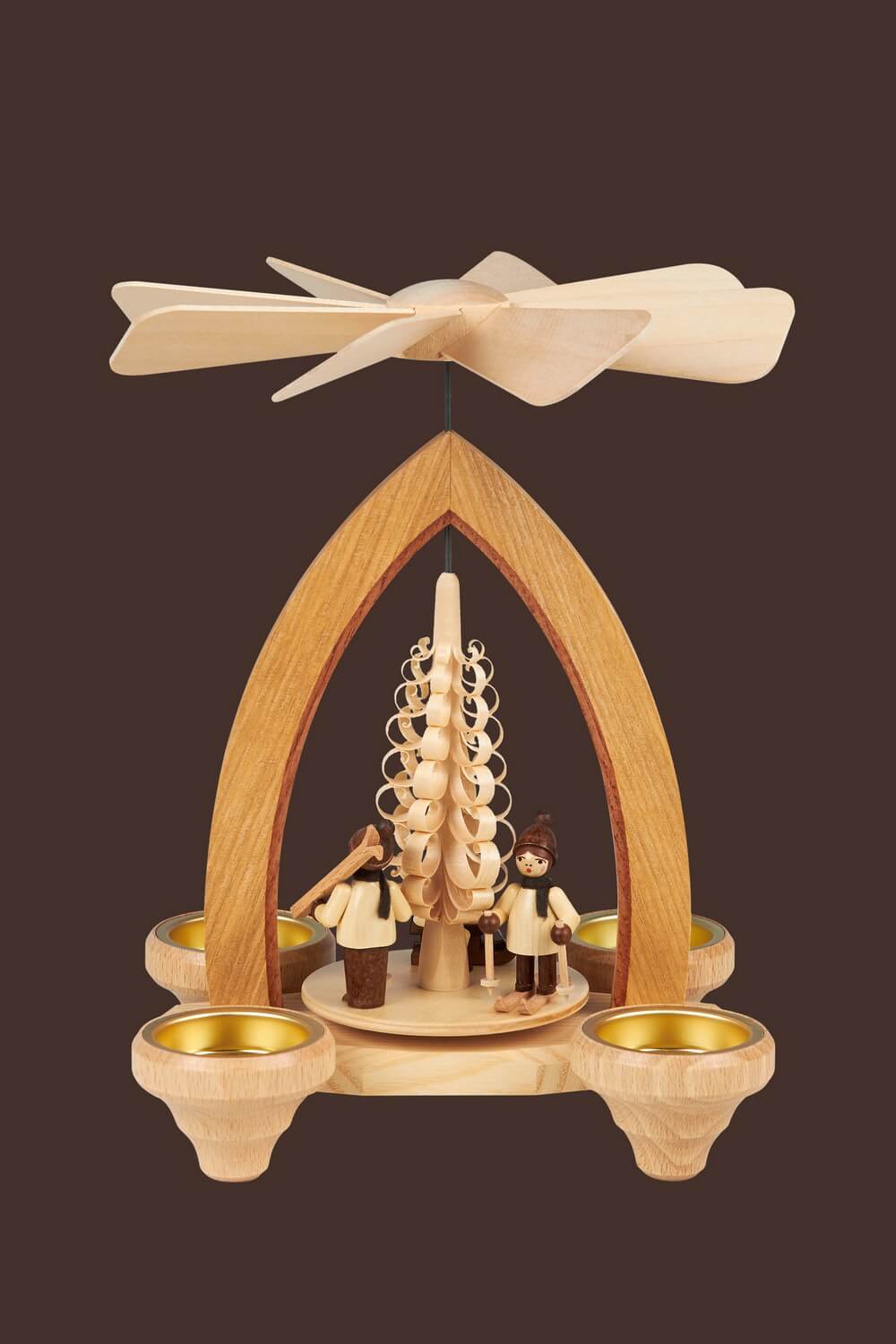 Weihnachtspyramide mit Winterkinder, 26 cm, Heinz Lorenz Olbernhau/ Erzgebirge_ Bild2
