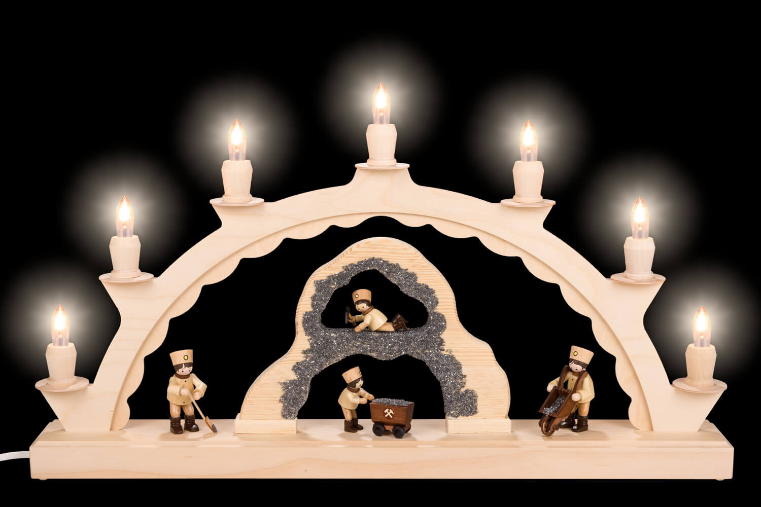 Schwibbogen Bergwerk, 50 cm, elektrisch beleuchtet von SEIFFEN.COM_2