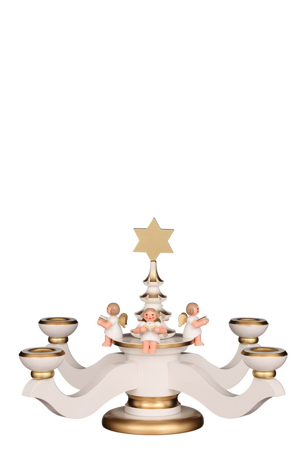 Adventsleuchter mit Engel, weiß, 20 cm von Christian Ulbricht