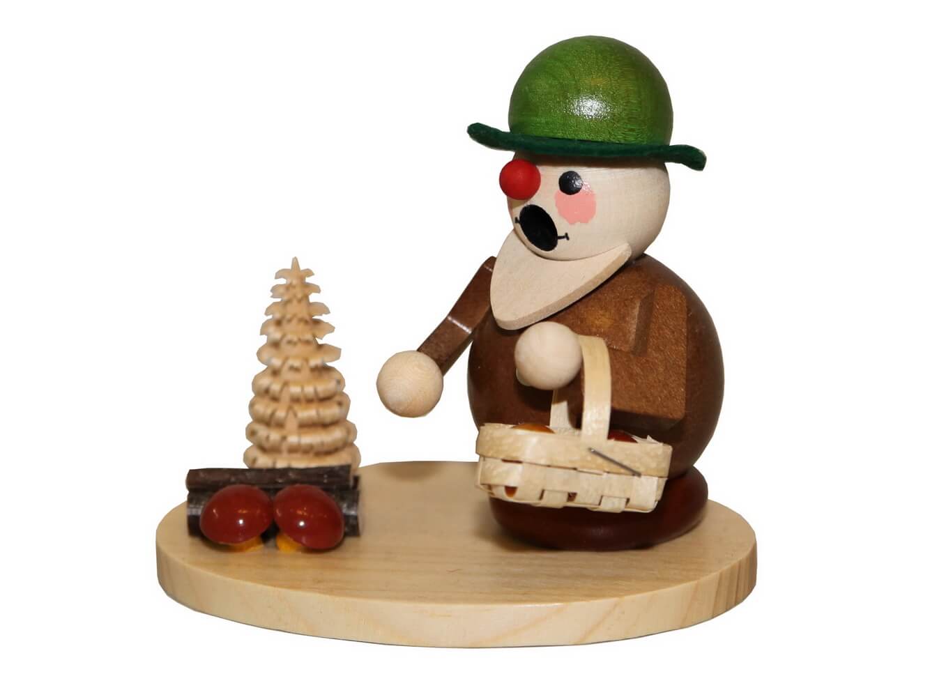 Räuchermännchen Pilzsucher mit Korb, 8 cm von Ralf Zenker