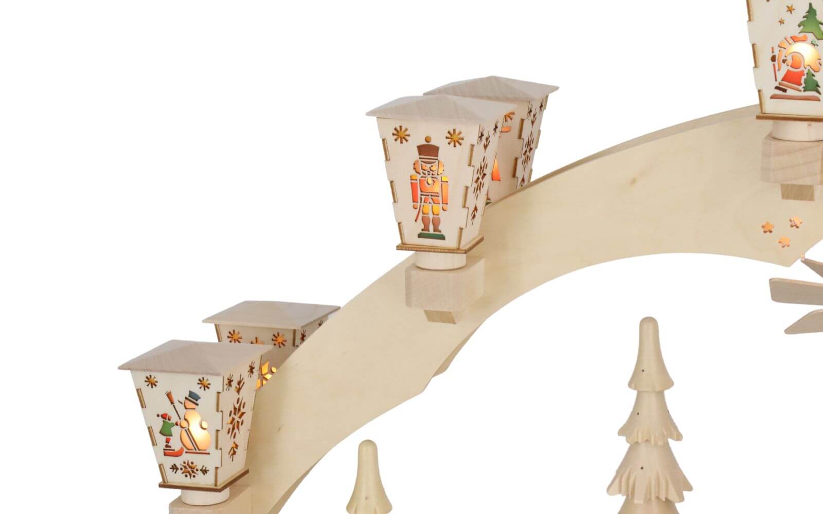 Schwibbogen Weihnachtswald mit Adventshaus, 80 cm von Richard Glässer_2