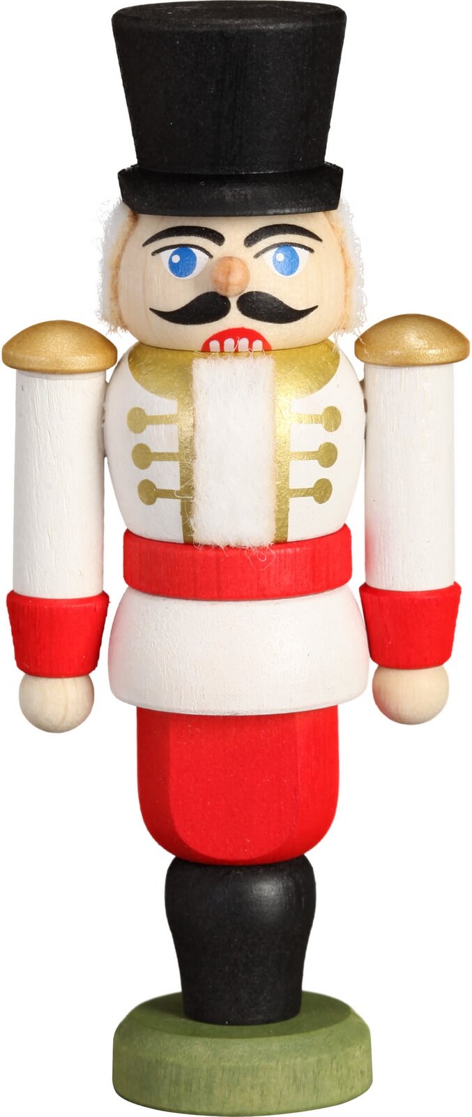 Christbaumschmuck Nussknacker Husar, weiß von Seiffener Volkskunst eG