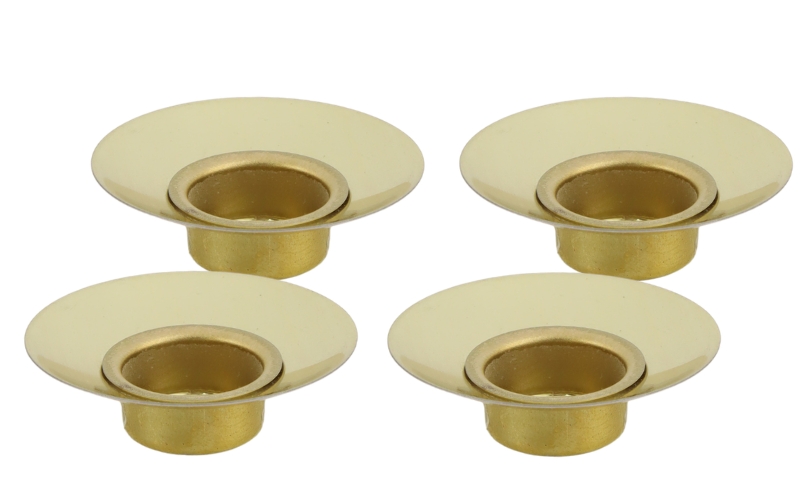Messingtülle mit Tropfenfänger, 17 mm, 4 Stück von SEIFFEN.COM