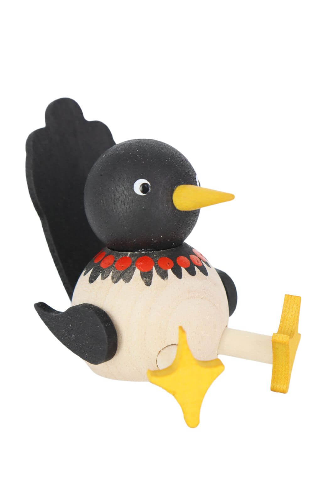 Miniatur Elster, sitzend, 7 cm, farbig von Ralf Zenker_1