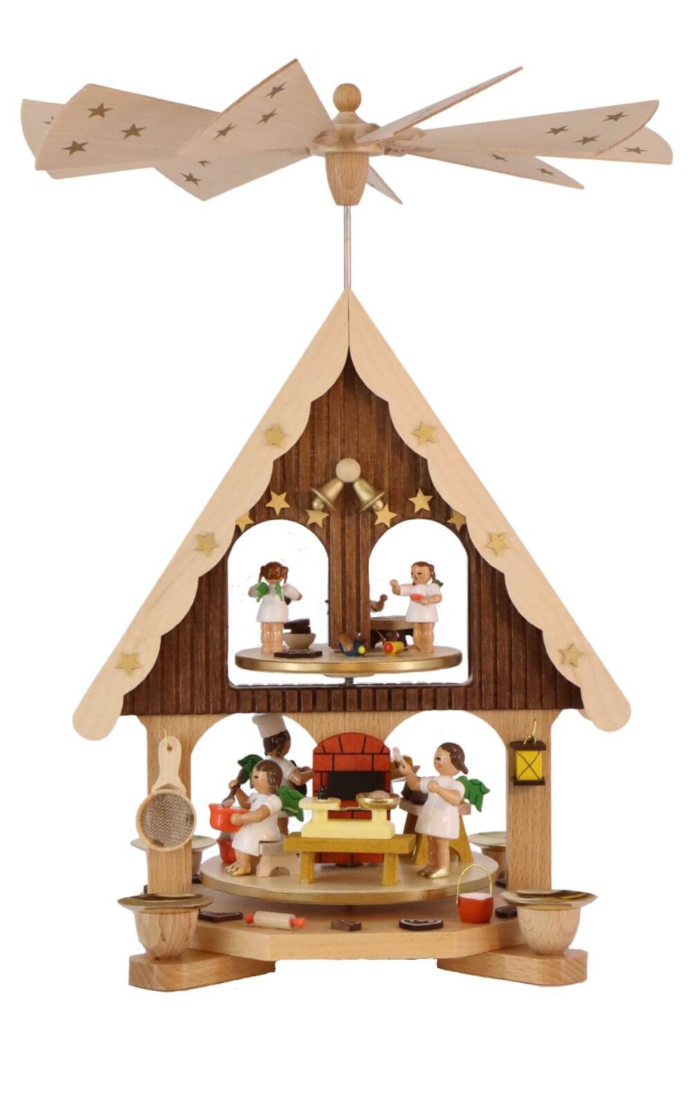Weihnachtspyramide - Adventshaus mit Engelbäckerei, 36 cm von Richard Glässer_1