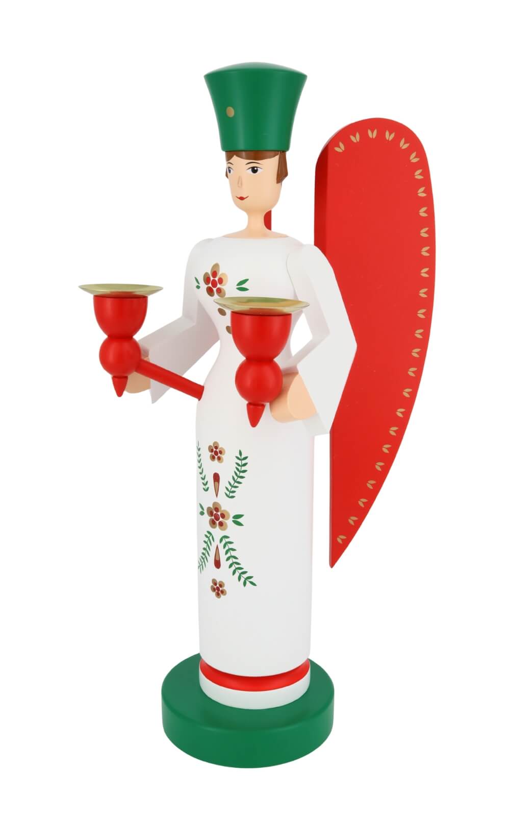 Weihnachtsengel für Wachskerzen, 32 cm, farbig von Richard Glässer_1