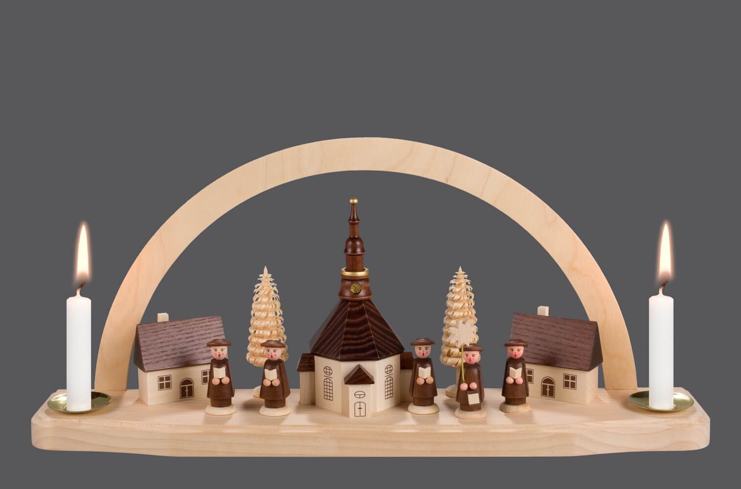 Schwibbogen Seiffener Kirche für Wachskerzen von SEIFFEN.COM_3