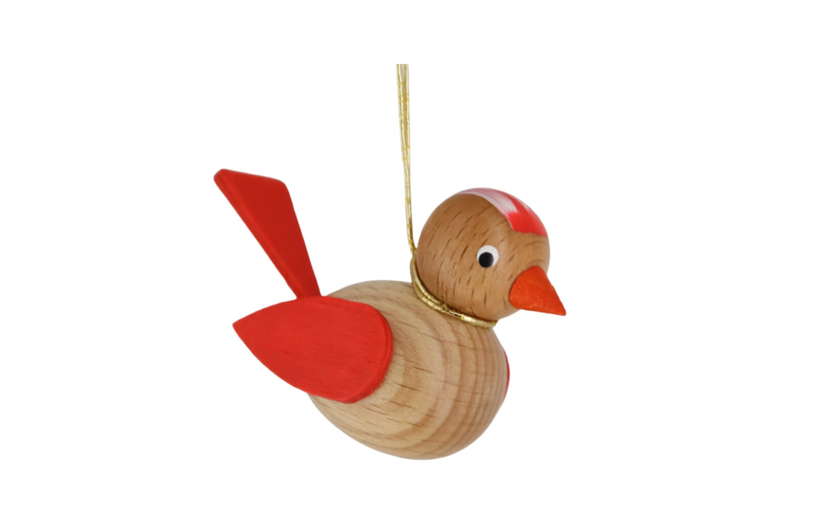 Vögel zum Hängen, 2 Stück, gelb/braun von SEIFFEN.COM_3