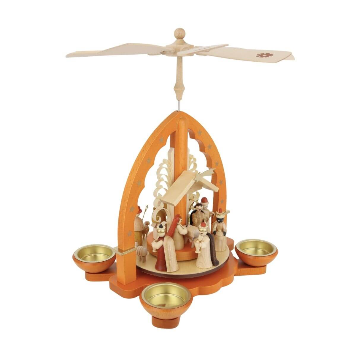 Pyramide Christi Geburt für Teelichte und Kerzen von Richard Glässer