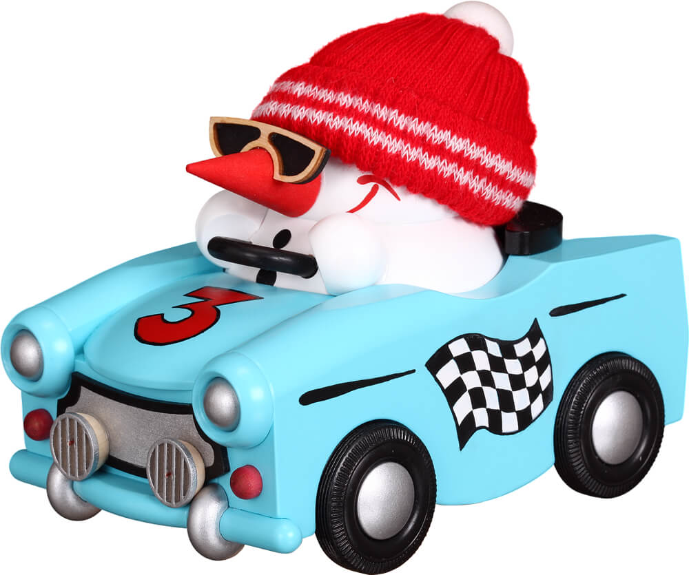 Räuchermännchen Cool-Man im Trabi von Seiffener Volkskunst eG