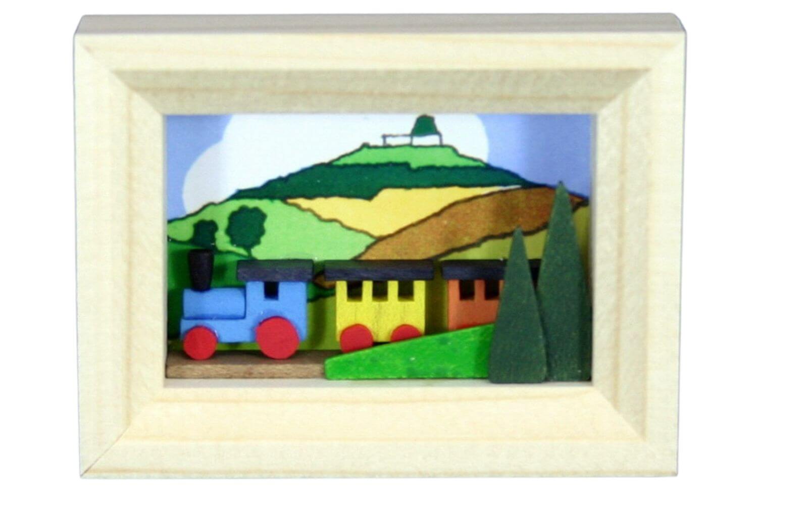 Miniatur im Rähmchen Eisenbahn von Gunter Flath