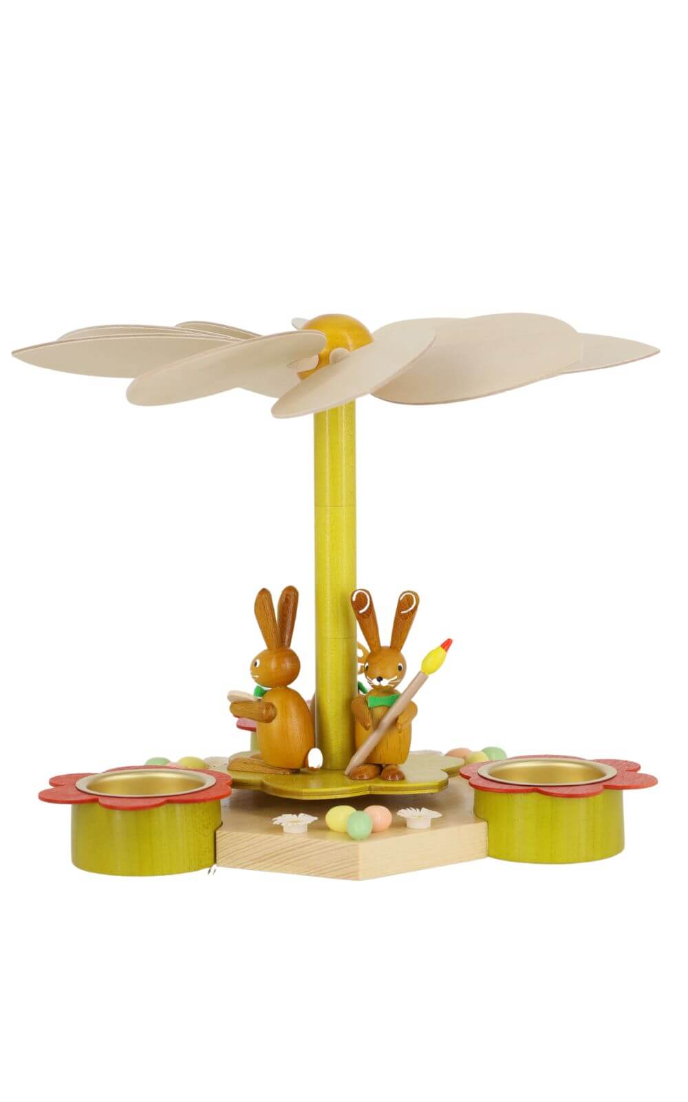 Teelichtpyramide mit Osterhasen, 19 cm von Volker Zenker_1