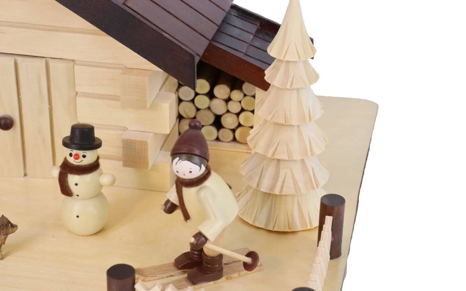 LED Lichterhaus Skihütte mit Winterkindern von Romy Thiel_2