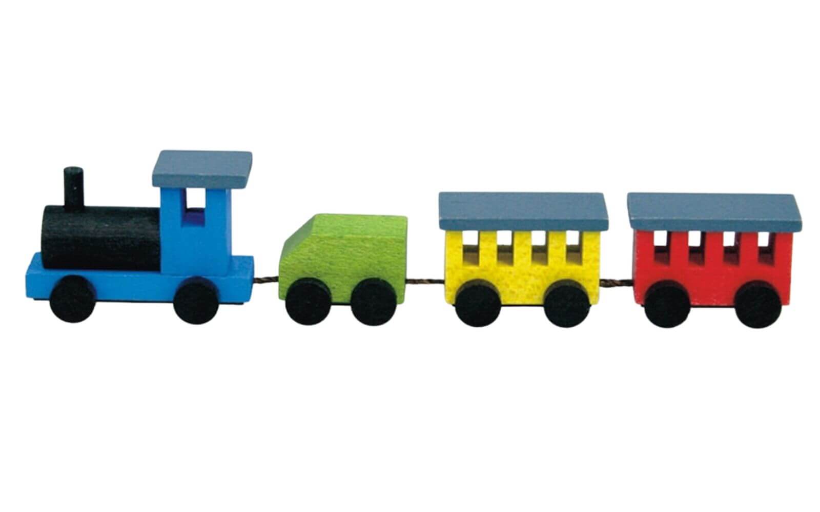 Mini - Holzeisenbahn, farbig von Stephan Kaden