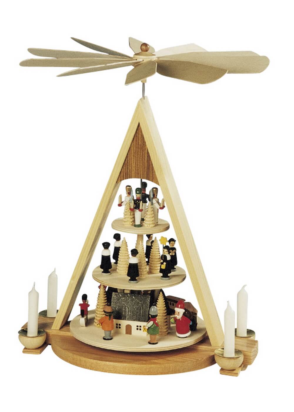 Weihnachtspyramide Erzgebirgsweihnacht, 3 - stöckig von Knuth Neuber