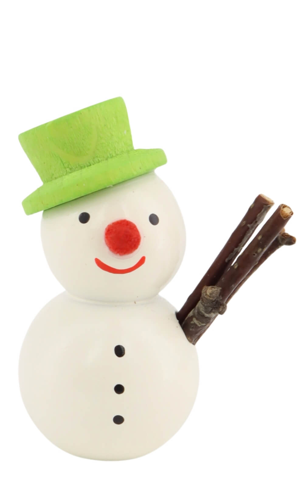 Schneemann mit grünem Hut, 4 cm von SEIFFEN.COM_1