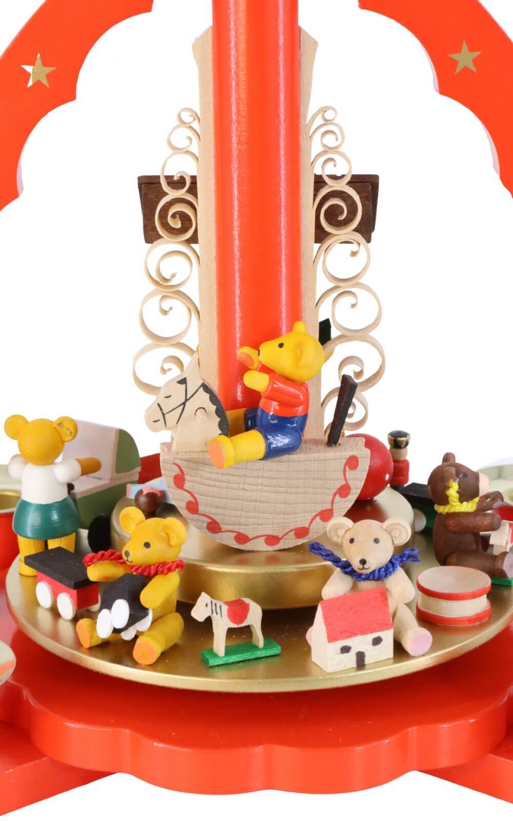Weihnachtspyramide mit spielenden Bärenkindern, 27 cm von Richard Glässer_2