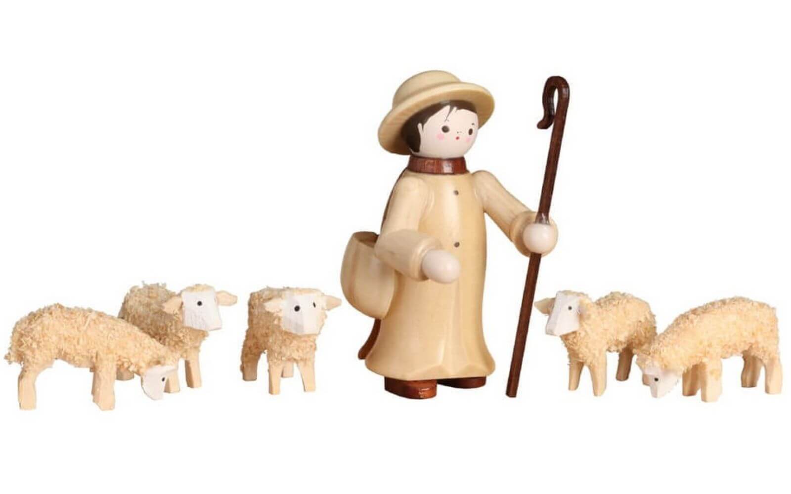Hirte mit 5 Schafen von Romy Thiel
