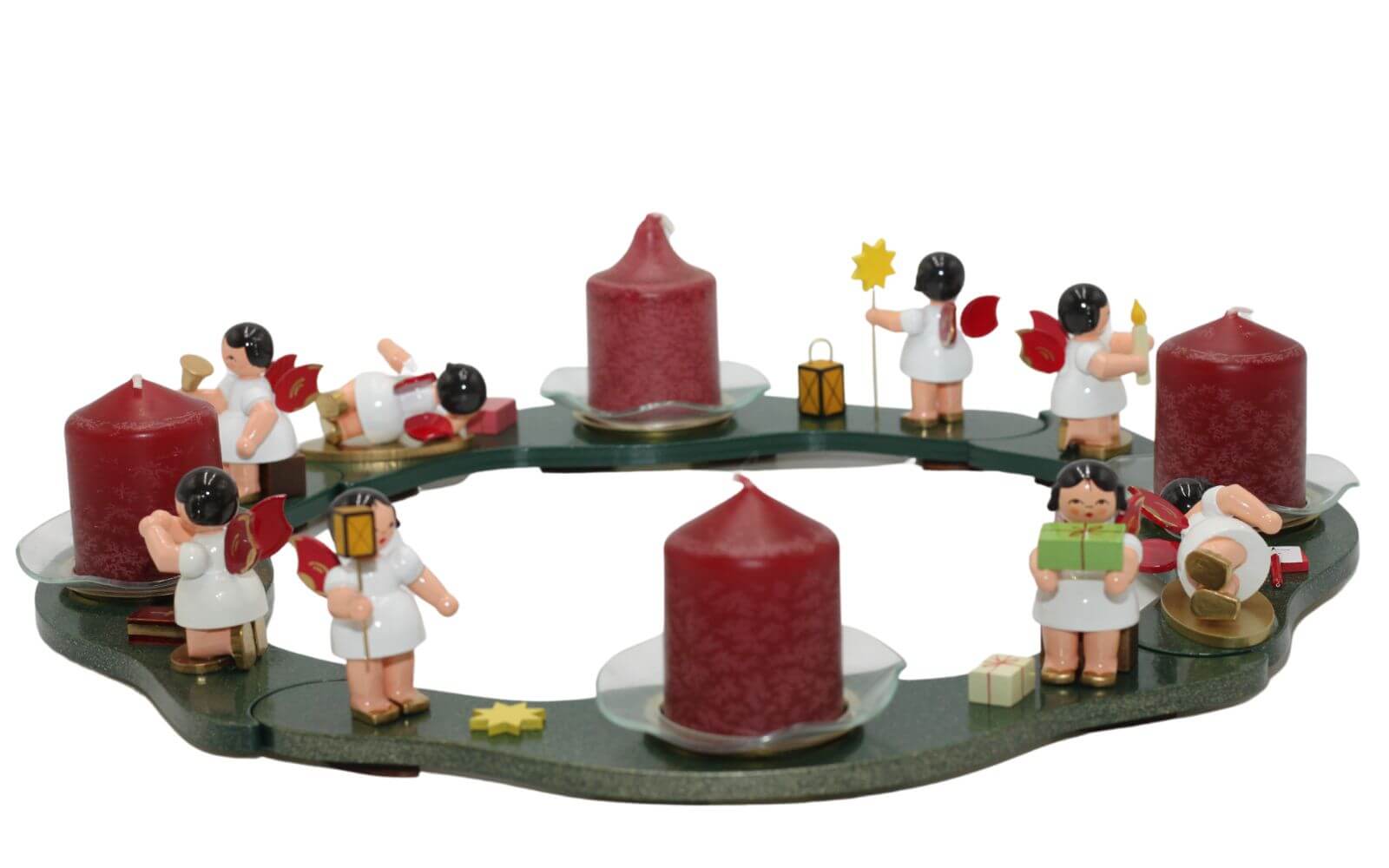 Adventskranz mit 8 Weihnachtsengel, grün von Figurenland Uhlig GmbH_Bild4