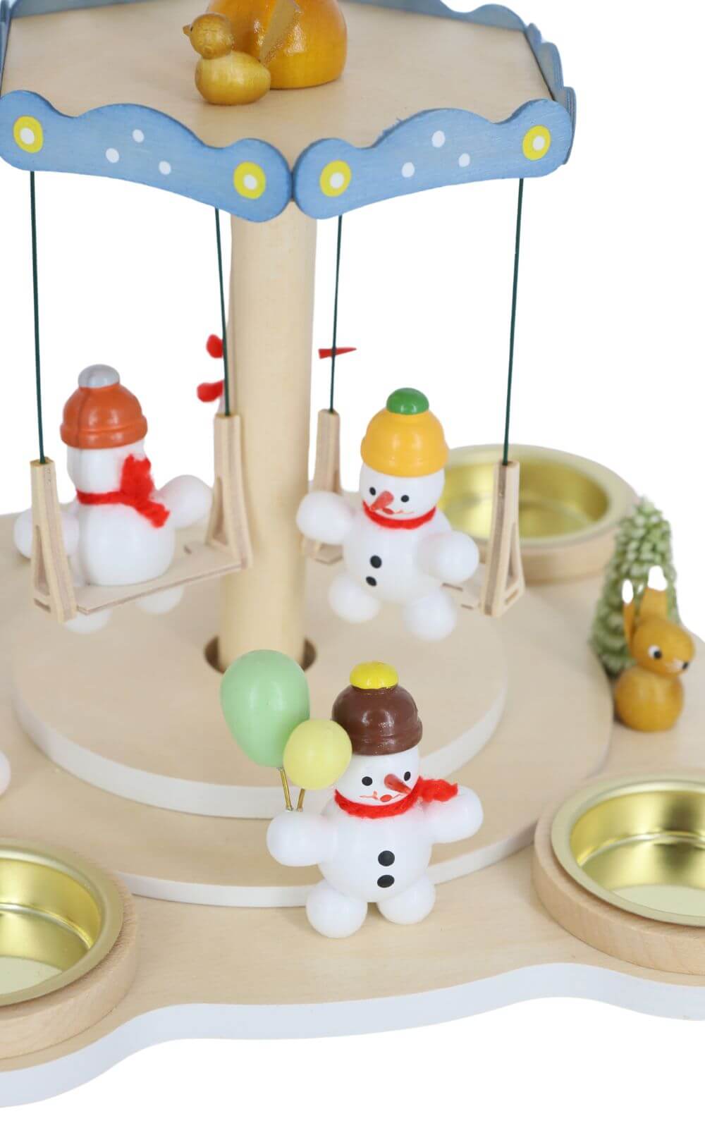 Weihnachtspyramide mit Schneemännern - Karussell, 28 cm von Volker Zenker_3
