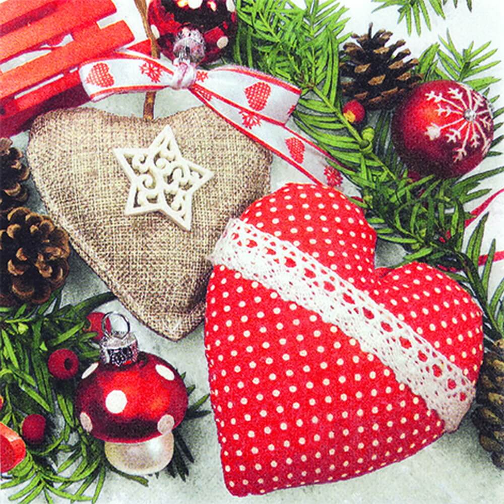 Weihnachtsservietten Hearts of the Alps von Home Fashion®