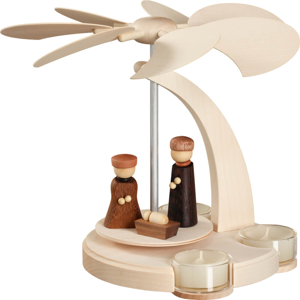 Weihnachtspyramide Christi Geburt, 18 cm von Seiffener Volkskunst eG