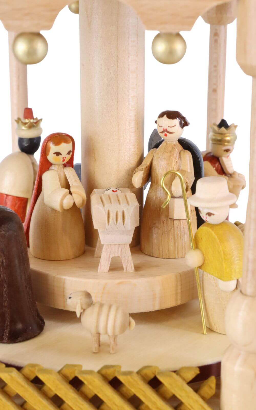 Weihnachtspyramide Heilige Geschichte, 3 – stöckig, 38 cm von Richard Glässer_1